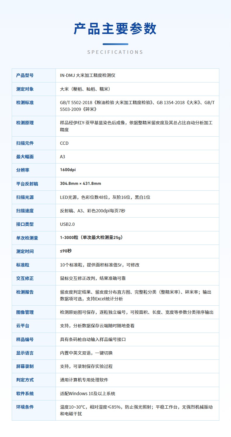 大米加工精度检测仪 大米加工精度检测仪